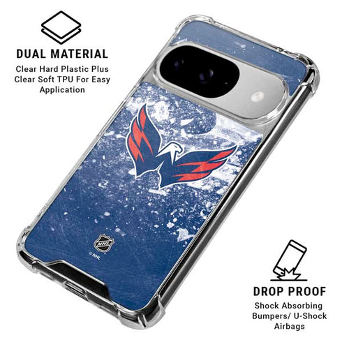 NHL Washington Capitals Frozen Google Pixel 10 Clear Case